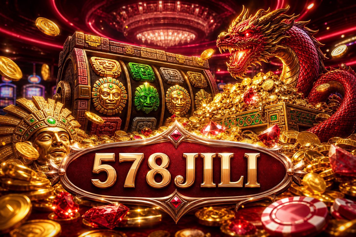 Tampilan fitur bonus putaran gratis dan simbol khusus pada permainan slot di 578JILI
